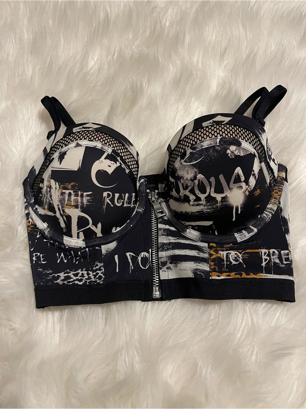 Victoria’s Secret x BALMAIN Push up Graffiti Bustier